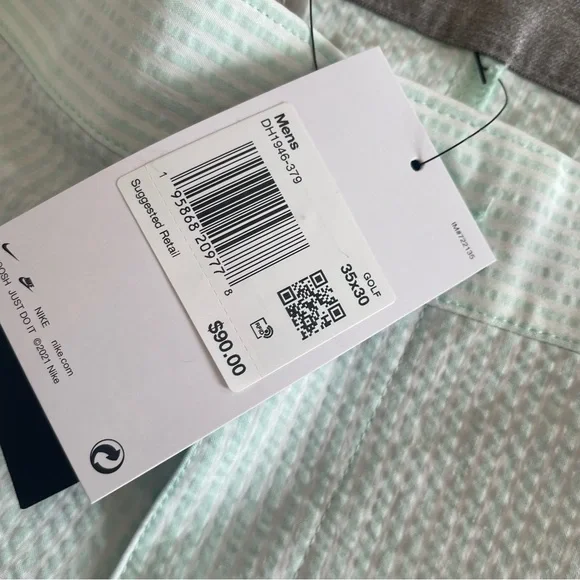 New Men's 35 X 30 Nike Seersucker Chino Golf Standard Fit Pants UPF 40+ NWT - Picture 8 of 11